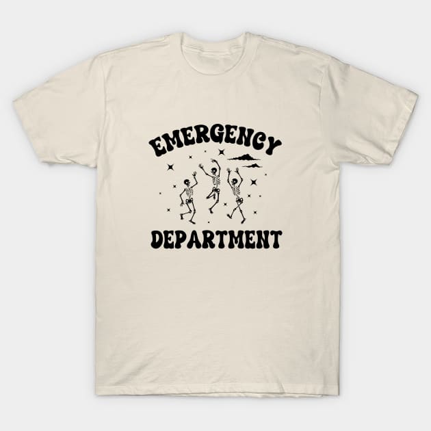 Er Nurse Halloween Spooky Emergency Department T-Shirt by WildFoxFarmCo